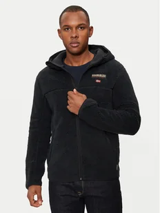 Napapijri Polar T-Tynik NP0A4IA8 Czarny Regular Fit - Bluzy męskie - miniaturka - grafika 1