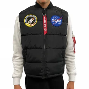 Kamizelka Alpha Industries NASA 118124 03 - Czarna - Odzież taktyczna i umundurowanie - miniaturka - grafika 1