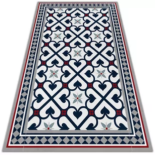 Dywan winylowy do domu Kwieciste romby 150x225 cm - Dywany - miniaturka - grafika 1
