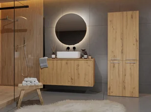 SŁUPEK ŁAZIENKOWY NEL ART 2 KOSZE DRZWI DŁUGI KPL - Szafki łazienkowe - miniaturka - grafika 6