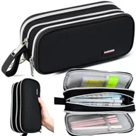 Piórniki - Piórnik szkolny trzykomorowy Pojemna saszetka /Martius/ - miniaturka - grafika 1