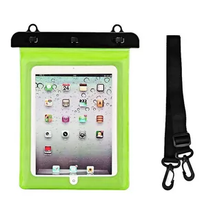 Etui wodoszczelne na tablet PVC z regulowanym paskiem Outdoor - zielone HURTEL - Etui i futerały do telefonów - miniaturka - grafika 1
