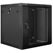 Szafy rack - Lanberg Szafa 19" 12U, 600x600, Czarna FLAT PACK WF01-6612-10B - miniaturka - grafika 1