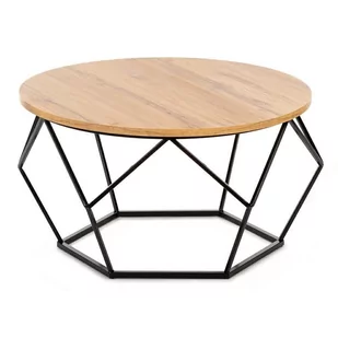 Stolik kawowy Diamond 70 cm Dąb Lancelot - Ławy i stoliki kawowe - miniaturka - grafika 1