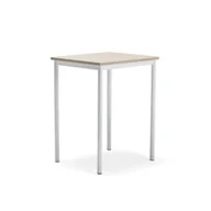 Meble do szkół i przedszkoli - Biurko BORÅS PLUS, 700x600x900 mm, popielaty laminat, biały - miniaturka - grafika 1