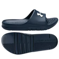 Klapki i japonki męskie - Under Armour, Klapki męskie, Core PTH SL 3021286 400, granatowy, rozmiar 41 - miniaturka - grafika 1