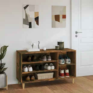 Półka na buty, przydymiony dąb, 102x36x60 cm - Szafki na buty - miniaturka - grafika 4