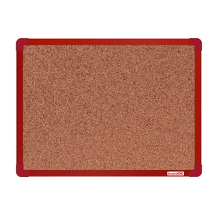 boardOK Tablica korkowa boardOK, 60 x 45 cm, czerwona aluminiowa rama VOK060045-3300 - Tablice i flipcharty - miniaturka - grafika 1