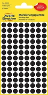 Etykiety samoprzylepne i bloki etykiet - Avery Zweckform Kółka do zaznaczania śr. 8 mm, 416 etykiet, czarne - miniaturka - grafika 1