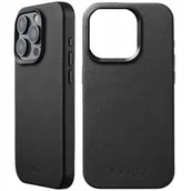 Etui i futerały do telefonów - Troubadour Goods Limited Mujjo Full Leather Case - etui skórzane do iPhone 15 Pro Max kompatybilne z MagSafe (black) - miniaturka - grafika 1