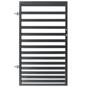 Akcesoria do ogrodzeń - Furtka Daniel ocynk czarny struktura 90 x 150 cm lewa Polbram - miniaturka - grafika 1