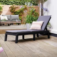 Leżak ogrodowy z poduszkami Mallorca graphite/light grey - Keter