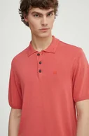 Koszulki męskie - G-Star Raw polo męski kolor różowy gładki D24663-D618 - miniaturka - grafika 1