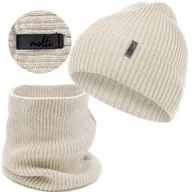 Czapki damskie - Komplet CZAPKA z KOMINEM damski ZIMOWY ciepły wełna merino polski 58-62 - miniaturka - grafika 1