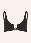 Stroje kąpielowe - Calvin Klein Góra Od Bikini Bralette Ck Wire schwarz - miniaturka - grafika 1