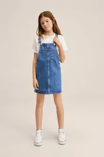 Mango Kids Kids sukienka jeansowa dziecięca Paula mini prosta - Sukienki - miniaturka - grafika 1