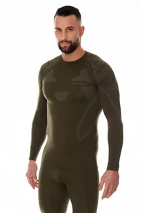 Brubeck - Bluza termoaktywna Ranger Protect - Długi rękaw - Khaki - LS14210 - Bluzy sportowe męskie - miniaturka - grafika 2