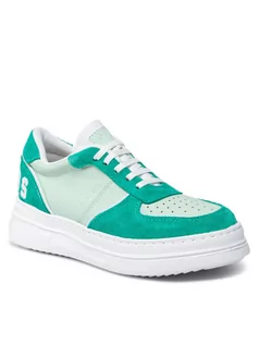 Buty dla dziewczynek - Guess Sneakersy FJ5GAF LEA12 Zielony - grafika 1