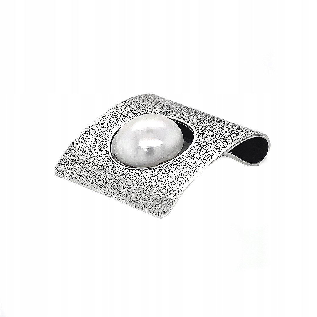 Zawieszka Srebrna Biała Perła pr.925 Rękodzieło Wisiorek Prezent dla Niej