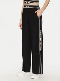 Elisabetta Franchi Spodnie dresowe KP-65S-51E2 Czarny Regular Fit - Spodnie sportowe damskie - miniaturka - grafika 1