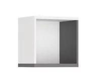 Półki do salonu - Półka wisząca, kubik, Philosophy, 40x28x40 cm, biały, grafit - miniaturka - grafika 1