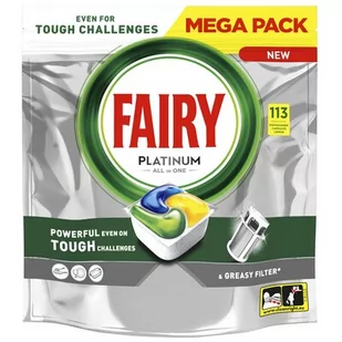 Kapsułki do zmywarki FAIRY Platinum All in One Lemon - 113 szt. - Akcesoria i części do zmywarek - miniaturka - grafika 1