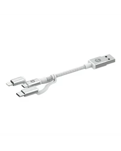Kabel Mophie USB-A do microUSB, USB-C, lightning 1m - biały - Kable USB - miniaturka - grafika 1