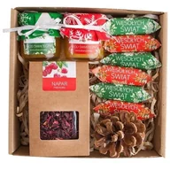 Zestawy upominkowe - PREZENT świąteczny z miodkami, naparem oraz krówkami - miniaturka - grafika 1