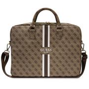 Torby na laptopy - Guess Torba GUCB15P4RPSW 16" brązowy /brown 4G Printed Stripes - miniaturka - grafika 1