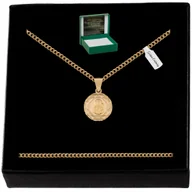 Biżuteria dla dzieci - ZŁOTY ŁAŃCUSZEK PANCERKA + MEDALIK MATKA BOSKA 925 - miniaturka - grafika 1