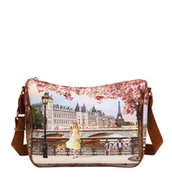 Torebki damskie - Torebka Ynot Milano duża listonoszka motyw Paryż - miniaturka - grafika 1