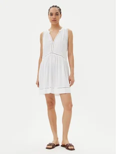 Seafolly Sukienka letnia Beach Basics 52931-DR Biały Regular Fit - Sukienki - miniaturka - grafika 1