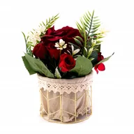 Sztuczne kwiaty - Kwiat W Doniczce Kompozycja Roślin Różne Kolory - miniaturka - grafika 1