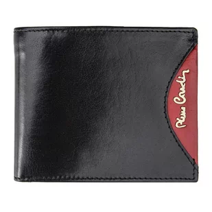 Portfel męski skórzany PIERRE CARDIN TILAK29 8824 RFID Czarny / Czerwony - Portfele - miniaturka - grafika 1