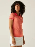 Koszulki sportowe damskie - Regatta Funkcyjna koszulka polo "Remex II" w kolorze pomarańczowym - miniaturka - grafika 1
