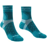 Skarpetki i podkolanówki sportowe - Bridgedale Skarpety damskie Trail Run Ultra Light T2 Merino Sport 3/4 Crew Teal - miniaturka - grafika 1
