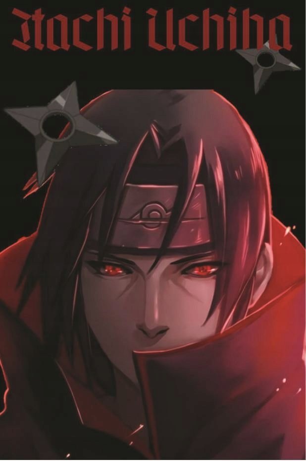 PODKŁADKA POD MYSZ Nadruk 22x18 cm Itachi Uchiha Manga Naruto Tekst Prezent