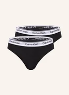 Majtki dla dzieci - Calvin Klein Figi, 2 Szt. Icon Cotton Stretch schwarz - miniaturka - grafika 1