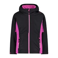 Kurtki i płaszcze dla dziewczynek - CMP - Kid G Jacket Fix Hood Detachble Inn.Jacket, Girl, Titanio, 110 - miniaturka - grafika 1