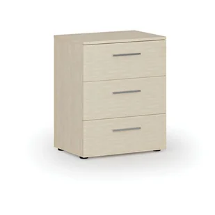 Komoda biurowa do biurka PRIMO WOOD, 740 x 600 x 420 mm, brzoza - Szafki biurowe - miniaturka - grafika 1