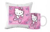 Gadżety dla niej i dla niego - ZESTAW PODUSZKA + KUBEK Prezent HELLO KITTY KOTEK + IMIĘ 12 - miniaturka - grafika 1