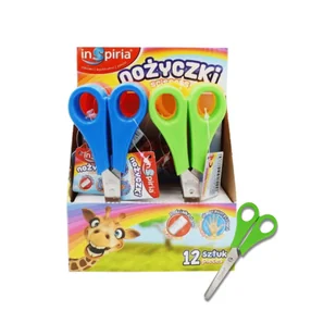 Nożyczki Szkolne Z Podziałką Zestaw 12 Sztuk Mix Kolorów Dla Dzieci - Nożyczki - miniaturka - grafika 1