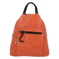 Torebki damskie - Miejski Plecak Damski Na Co Dzień firmy Hernan HB0370 Pomarańczowy - miniaturka - grafika 1