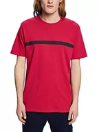 Koszulki męskie - ESPRIT Męski t-shirt 033EE2K306, 650/DARK PINK, L, 650 / ciemnoróżowy, L - miniaturka - grafika 1