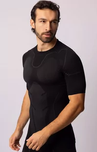 Termoaktywna koszulka męska z krótkim rękawem czarno-szara Adrenaline, Kolor czarno-szary, Rozmiar 2XL, Spaio - Primodo.com - Koszulki sportowe męskie - miniaturka - grafika 1