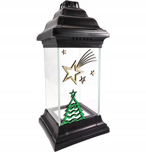 Znicz Choinka Boże Narodzenie Kapliczka Na Święta Lampion Szklany Z Choinką - Lampiony i znicze - miniaturka - grafika 1