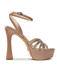 Guess Sandały Iriata FLPIRT SAT03 Beżowy - Sandały damskie - miniaturka - grafika 1