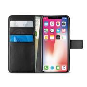 Etui i futerały do telefonów - PURO Booklet Wallet Case - Etui iPhone XR z kieszeniami na karty + stand up (czarny) IPCX61BOOKC4BLK - miniaturka - grafika 1