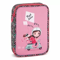 Piórniki - Mon Amie Dziewczynka Na Skuterze Piórnik 4 Ścianki - miniaturka - grafika 1