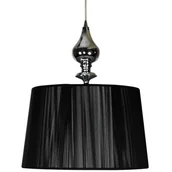Lampy sufitowe - Candellux ZWIS dekoracyjna LAMPA wisząca OPRAWA Abażurowa DO salonu GILLENIA 31-21437 chrom Czarny - miniaturka - grafika 1